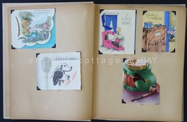 1930/40 vintage SCRAPBOOK very clean 67 GREETING CARDS - £54.56 GBP