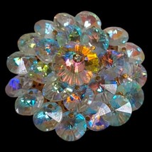 Exceptional Vintage Aurora Borealis Brooch Pin 1.8&quot; - £13.24 GBP