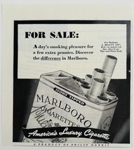 1940 Marlboro Ivory Tipped Cigarettes Advertisement Tobacco Smoking DWJ5C - $369.57 MXN