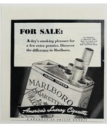 1940 Marlboro Ivory Tipped Cigarettes Advertisement Tobacco Smoking DWJ5C - $371.27 MXN