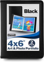 Dunwell Small Photo Album 4X6 (Black) - 2-Pack 4 X 6 Photo Book Album, Each Show - £11.63 GBP