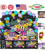 Colorful 85-Piece Party Decorations with Retro Inflatable Props &amp; Table ... - $830.66 MXN