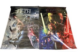 Star Wars Jedi Party Banners For Jumpers Bounce House Lot Of 2 Characters - £75.58 GBP