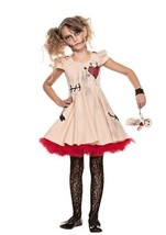 Girls Voodoo Doll Costume with Blue Voodoo Doll ~ Girls Size 8 (M) - $14.85
