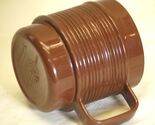 Rubbermaid Ribbed Brown Mug Cup Plastic Stackable #3819 - $9.89