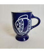 Heavy Duty Fish Motif Blue White Coffee Mug Pedestal Base WCL Kitchen La... - €10,49 EUR