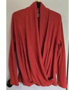 Womens XL Anthropologie Akemi + Kin Orange Deep V-Neck Twist Shirt Sweater? - $346.64 MXN