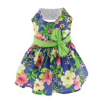 Hawaiian Blue Lagoon Hibiscus Dog Dress and Leash Sizes XS-XL - $566.69 MXN