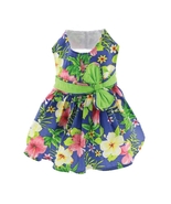 Hawaiian Blue Lagoon Hibiscus Dog Dress and Leash Sizes XS-XL - €25,74 EUR