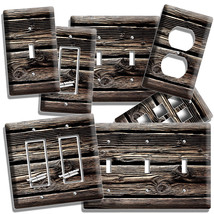 Rustic Distressed Dark Old Worn Out Wood Light Switch Wall Outlet Plate Hd Decor - £13.08 GBP+