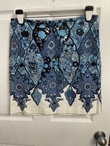 Ann Taylor Bohemian Sequin Skirt Shades Of Blue White Size 8  Versatile - $17.63