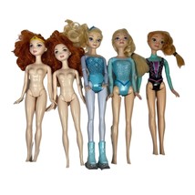 Barbie Lot 5 Disney Dolls Merida Elsa Anna Nude - £8.46 GBP