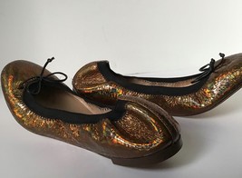 NEW J CREW Golden Cracked Iridescent Ballet Flats (Size 7.5) - £31.38 GBP