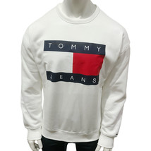 Nwt Tommy Hilfiger Msrp $99.99 Men&#39;s White Crew Neck Long Sleeve Sweatshirt 2XL - £30.08 GBP