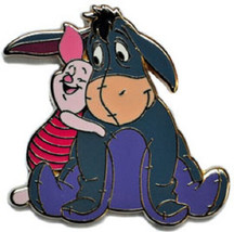 Disney Eeyore Getting a Hug from his Pal Piglet Pin - £9.34 GBP