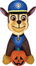 Gemmy Airblown Inflatable Chase From Nick Jr Paw Patrol Sitting With a Pumpkin - - £98.15 GBP