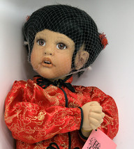 Porcelain Doll "Tender Peony" Praying Girl Doll 14" Paradise Galleries NIB - $34.99