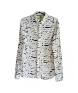 Noose and Monkey Mens Pixel Whited Long Sleeved Button Down Shirt  size M - £18.11 GBP