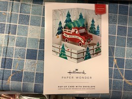 Hallmark Paper Wonder Pop Up Card w/ Envelope Winter Truck - £6.08 GBP