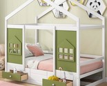 Twin Size Wood House Bed - £460.47 GBP