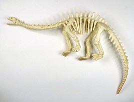 Rubber Brontosaurus Skeleton Toy Vintage 1980s 12&quot; Dinosaur Jiggler Hong... - $49.70