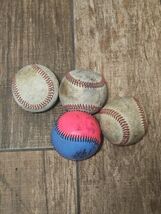 Vintage Baseballs Scuffed, Dirty &amp; Used Ready for Play Lot of 4 - $8.90