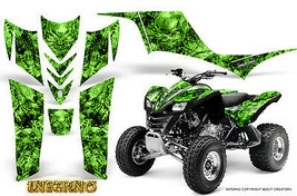 Kawasaki Kfx 700 Graphics Kit Creatorx Decals Inferno Green Black - £137.26 GBP
