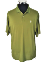 Adidas Polo Shirt Men&#39;s Size Large Clima Cool Knit Golf Activewear Olive Green - £9.49 GBP
