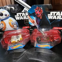 Mattel Star Wars Disney Darth Maul & BB8 Hot Wheels Die Cast Cars lot New - $9.70