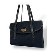 Christian Dior Trotter Canvas Leather Tote Handbag Purse Navy Vintage MB... - $5,751.47 MXN