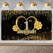 1 Year Anniversary Banner Decorations Extra Large Happy For Outdoor Indoor NEW - £15.56 GBP