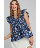 Umgee Full Size Floral Print Peplum Top Plus Size - €43,96 EUR+