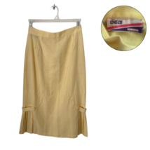 Vintage DEB Yellow Pleated Midi Skirt Women’s Size 10 - $17.82