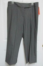 NWT 14P Haggar Womens Gray Tummy Smoother Casual Dress $40 Pants Slightly Low - £11.84 GBP
