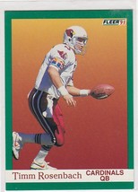 Timm Rosenbach Cardinals Quarterback 1991 Fleer Card # 347 Near-Mint - £1.04 GBP