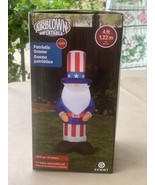 Gemmy Inflatable LED Patriotic Gnome 4ft Tall - £87.57 GBP
