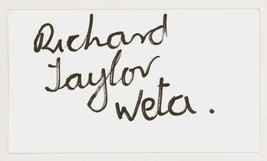 Signed Richard Taylor Autograph Weta / Lord of the Rings Academy Award Winner - £31.31 GBP