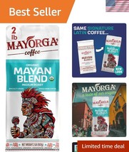 Mayan Blend Organic Whole Bean Coffee, 2 lb - Medium Roast &amp; Silky-Smoot... - $40.50