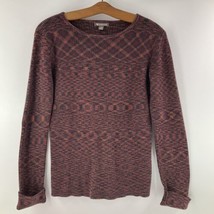 Spanner Sweater Women Small Knit Ribbed Argyle Diamond - £19.45 GBP