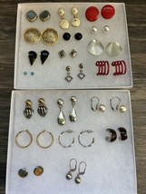Lot of 20 vintage pairs of earrings costume jewelry fashion accessory gift - £18.29 GBP