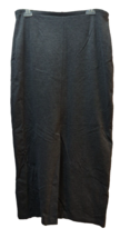 Emma James Liz Claiborne Gray long pencil skirt M Medium stretch front slit - £11.86 GBP