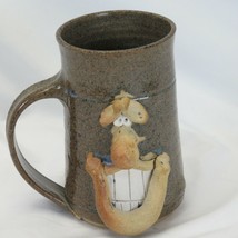 Funny 3D Face Mug Beaver Creek Stoneware Pottery 1983 Belvidere IL Hand Crafted - £19.15 GBP