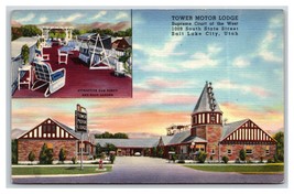 Tower Motor Motel Lodge Salt Lake City Utah UT UNP Linen Postcard R27 - £2.33 GBP