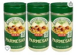 H-E-B Parmesan Cheese 3 Pack.  Grated 8oz Bundle.  - £23.71 GBP