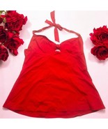 Betsy Johnson Red Rose Halter Swim Top Ladie’s S Stretch - $442.66 MXN