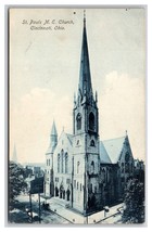 S.Paul Metodista Episcopale Chiesa Cincinnati Ohio Oh Unp DB Cartolina Z8 - £4.01 GBP