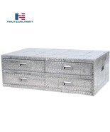 NauticalMart Aviator Spitfire Trunk Coffee Table Aluminum Living Room Fu... - $36,095.28 MXN