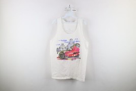 Vtg 90s Mens Large Spell Out 1994 Detroit Grand Prix Racing Tank Top T-Shirt USA - £55.82 GBP