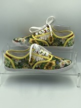 Vtg Sunflowers Daisy Garden Sneaker Shoe Bradford Exchange Wearable Art Sz 7.5 - £22.06 GBP