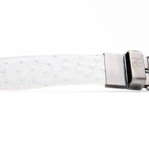 Marco Di Milano genuine exotic & ostrich Domenico Belt White image 2